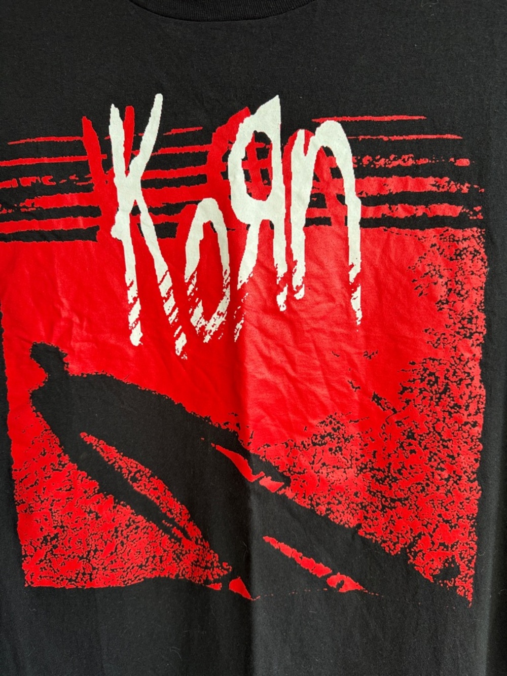KORN SHADOW MAN T SHIRT SIZE 3X 3XL BLACK RED NEAR NEW CONDITION XXXL